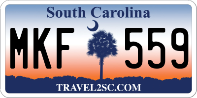 SC license plate MKF559