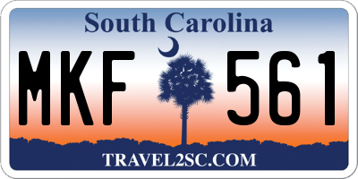 SC license plate MKF561