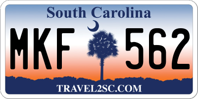 SC license plate MKF562