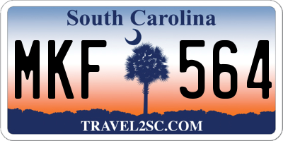 SC license plate MKF564