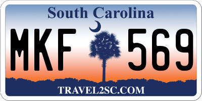 SC license plate MKF569