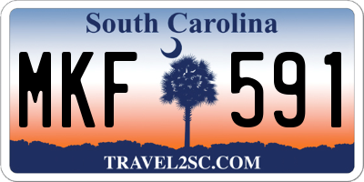 SC license plate MKF591