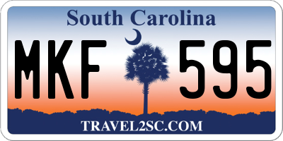 SC license plate MKF595