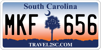 SC license plate MKF656