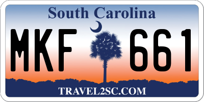 SC license plate MKF661