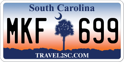 SC license plate MKF699