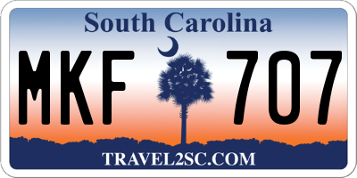 SC license plate MKF707