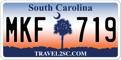 SC license plate MKF719