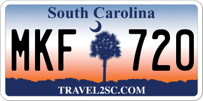 SC license plate MKF720