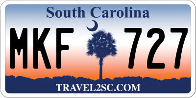 SC license plate MKF727