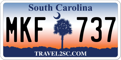 SC license plate MKF737