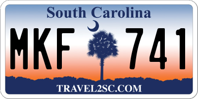 SC license plate MKF741