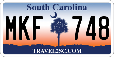 SC license plate MKF748