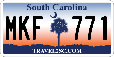 SC license plate MKF771