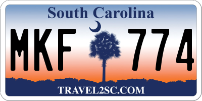 SC license plate MKF774