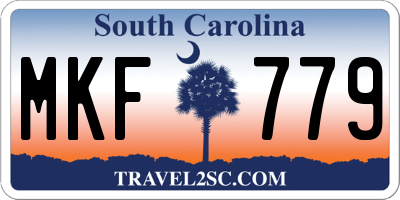 SC license plate MKF779