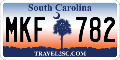 SC license plate MKF782