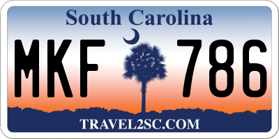 SC license plate MKF786