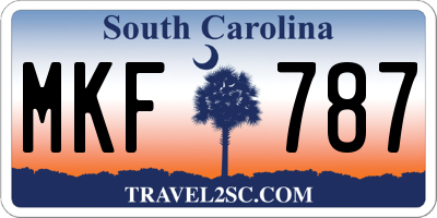 SC license plate MKF787