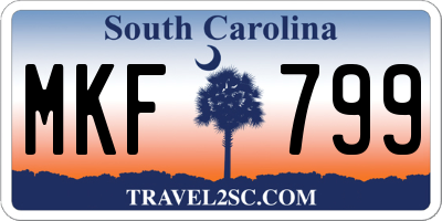 SC license plate MKF799