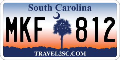 SC license plate MKF812