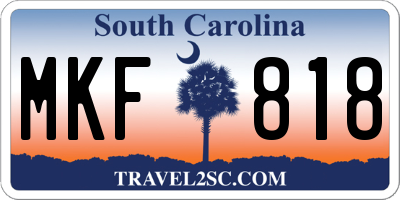 SC license plate MKF818