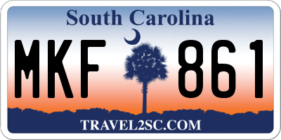 SC license plate MKF861