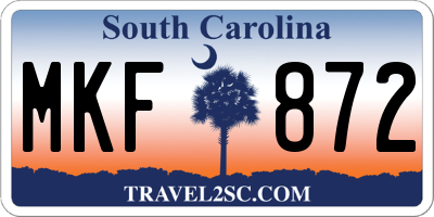SC license plate MKF872