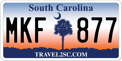 SC license plate MKF877