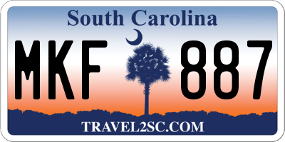 SC license plate MKF887