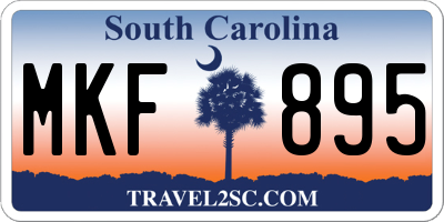 SC license plate MKF895