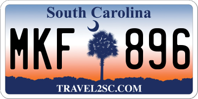 SC license plate MKF896