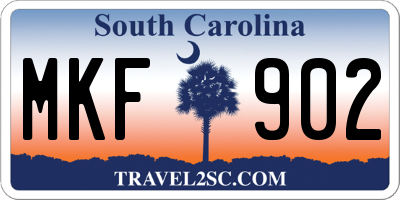 SC license plate MKF902