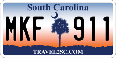 SC license plate MKF911