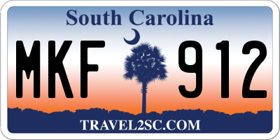 SC license plate MKF912