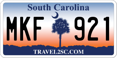 SC license plate MKF921