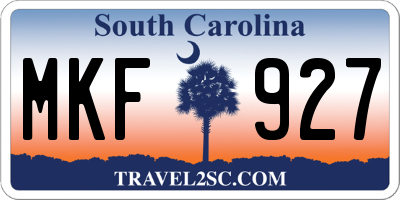 SC license plate MKF927
