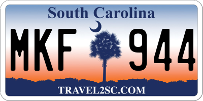 SC license plate MKF944