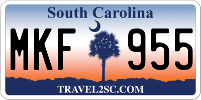SC license plate MKF955