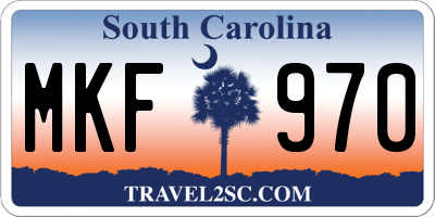 SC license plate MKF970