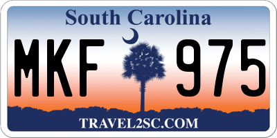 SC license plate MKF975