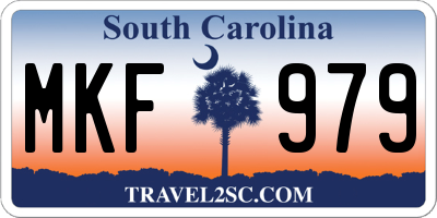 SC license plate MKF979