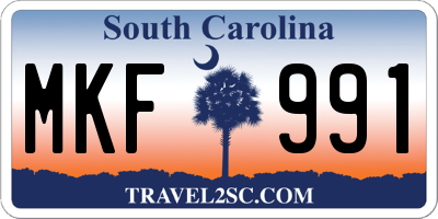 SC license plate MKF991