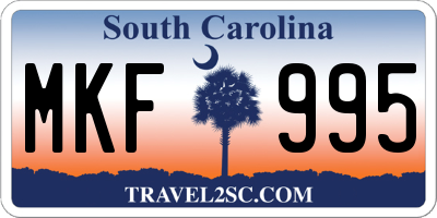 SC license plate MKF995