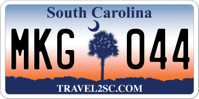 SC license plate MKG044
