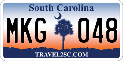 SC license plate MKG048