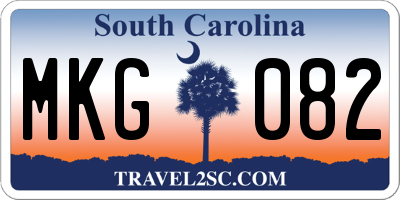 SC license plate MKG082