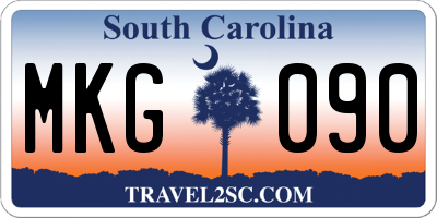 SC license plate MKG090