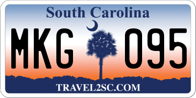 SC license plate MKG095