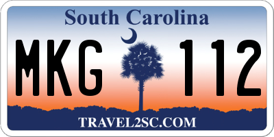 SC license plate MKG112
